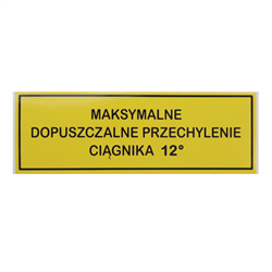 Emblemat maksymalne przechylenie ciągnik-347492618