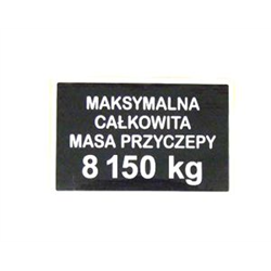 Naklejka Maksymalna masa 8150kg-347492623