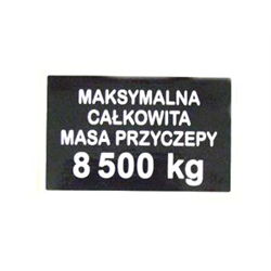 Naklejka Maksymalna masa 8500kg-347492624