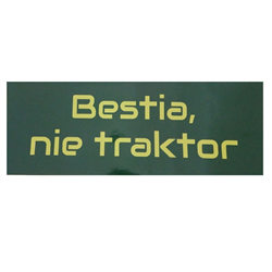 Naklejka Bestia nie traktor wewnętrzna-347500542