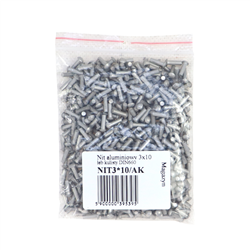 Nit aluminiowy 3x10 łeb kulisty DIN660 DIN124 ( sprzedawane po 500 szt )-347510000