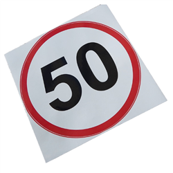 Naklejka Ograniczenie prędkości 50 km/h-347500026