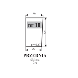 Szyba przednia dolna Zetor 7011-347485289