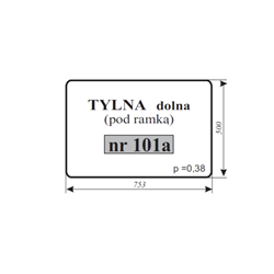 Szyba tylna dolna Ursus C-360 kabina Lubsko-347481937