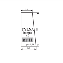 Szyba tylna boczna Zetor 7011-347485540