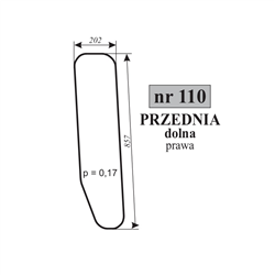 Szyba przednia dolna MF prawa-347482738