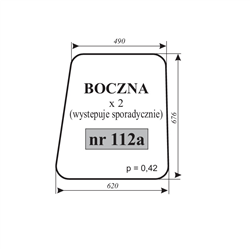 Szyba boczna MF 255 kabina Lubsko-347485660