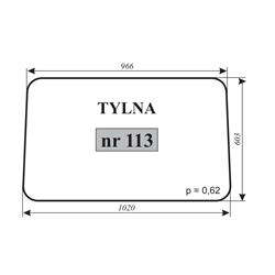 Szyba tylna MF-255 kabina Lubsko-347484574