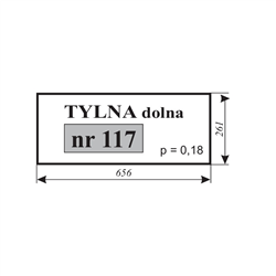 Szyba tylna dolna MF-255 kabina Sokołów-347485168