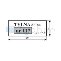 Szyba tylna dolna MF-255 kabina Sokołów-347485168