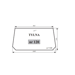 Szyba tylna MF-255 kabina Sokółka-347484584