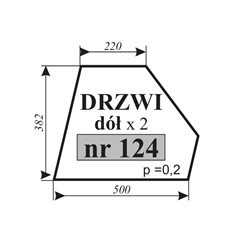 Szyba drzwi dolna Ursus C-360 kabina Sokółka-347485169
