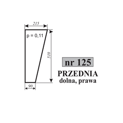 Szyba przednia dolna prawa Ursus C-360-347929020