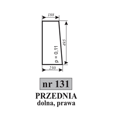 Szyba przednia dolna prawa C-360 kabina czeska-347751843