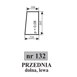 Szyba przednia dolna lewa C-360-347485275
