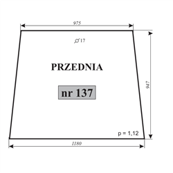 Szyba przednia Władimirec T-25 kabina polska-347484618