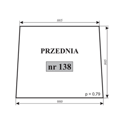 Szyba przednia Ursus C-355 kabina czeska-347482145
