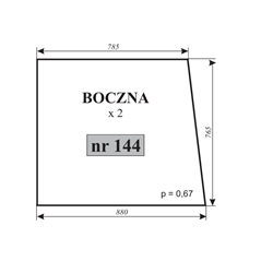 Szyba boczna Ursus C-355 kabina czeska-347484619