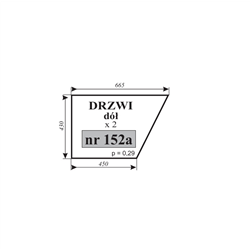 Szyba drzwi dół MF-255-347483031