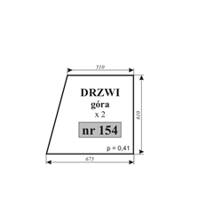 Szyba drzwi góra MF-255 kabina Sokółka-347484582