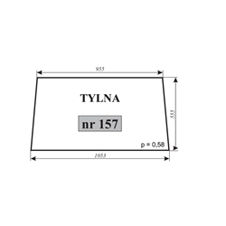 Szyba tylna MF-255 kabina Sokółka-347484583