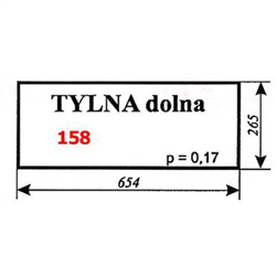 Szyba tylna dolna MF kabina Sokółka-347492683