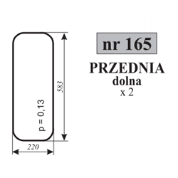Szyba przednia dolna MF-255 MF-235 bez boków-347486586