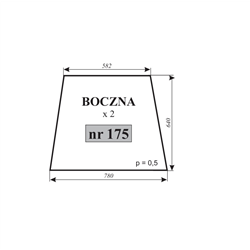 Szyba boczna kabina Koźmin-347484545