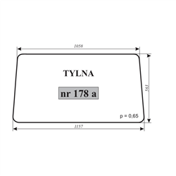 Szyba tylna Ursus C-330 kabina Osiny ramka z rury kwadratowej-347485279