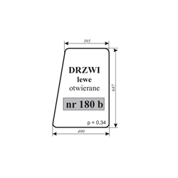 Szyba drzwi lewe otwierane C-330 kabina Osiny-347485823