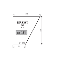 Szyba drzwi dół MF-255-347485571