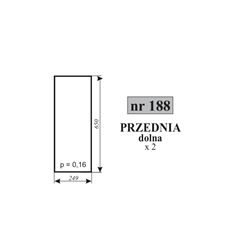 Szyba przednia dolna MF-255-347486105
