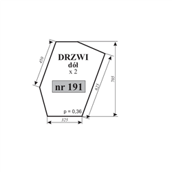 Szyba drzwi dół Zetor-347485195