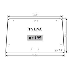 Szyba tylna Zetor 12111-347751839