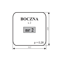 Szyba boczna Ursus C-360 kabina Kunów-347483939