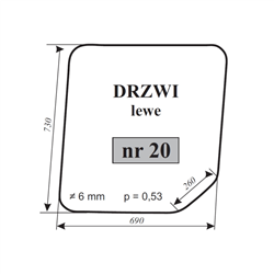 Szyba drzwi lewa Ostrówek-347485061