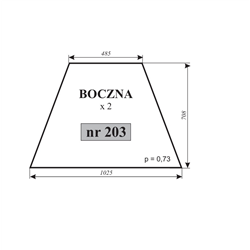 Szyba boczna Zetor 5011 67827963-347482103