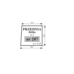 Szyba przednia dolna Zetor 5211 69117948-347481481