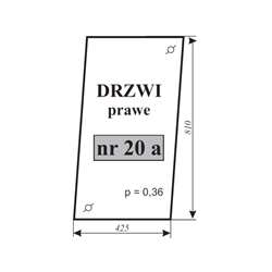 Szyba drzwi prawa Ostrówek-347485242