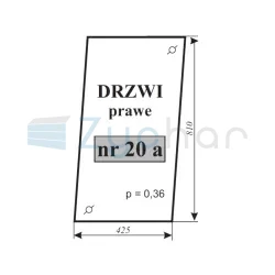 Szyba drzwi prawa Ostrówek-347485242