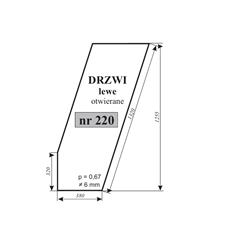 Szyba drzwi lewe otwierane kabina czeska T-25-347482692