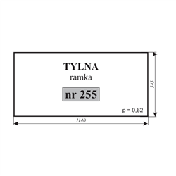 Szyba tylna Ursus C-330 kabina Krotoszyn ramka-347485170