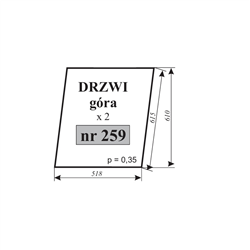 Szyba drzwi góra Ursus C-330-347485426