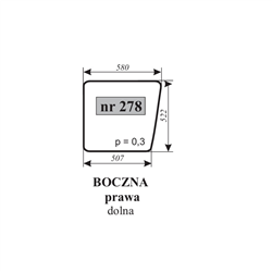 Szyba boczna prawa dolna Bizon-347485197