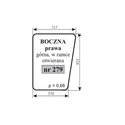Szyba boczna prawa górna Bizon-347484167