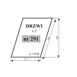 Szyba drzwi C-360 kabina Lubsko NR.291-347481290
