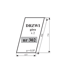 Szyba drzwi góra Ursus C-330 kabina Sokółka-347483832