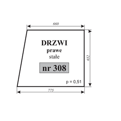 Szyba drzwi prawe stałe C-360M-347486052