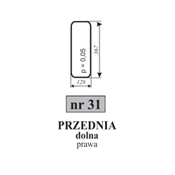 Szyba przednia dolna prawa Ursus C-360 kabina Sokółka-347484550