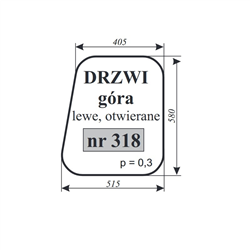 Szyba drzwi góra lewe otwierane MF-235-347485600